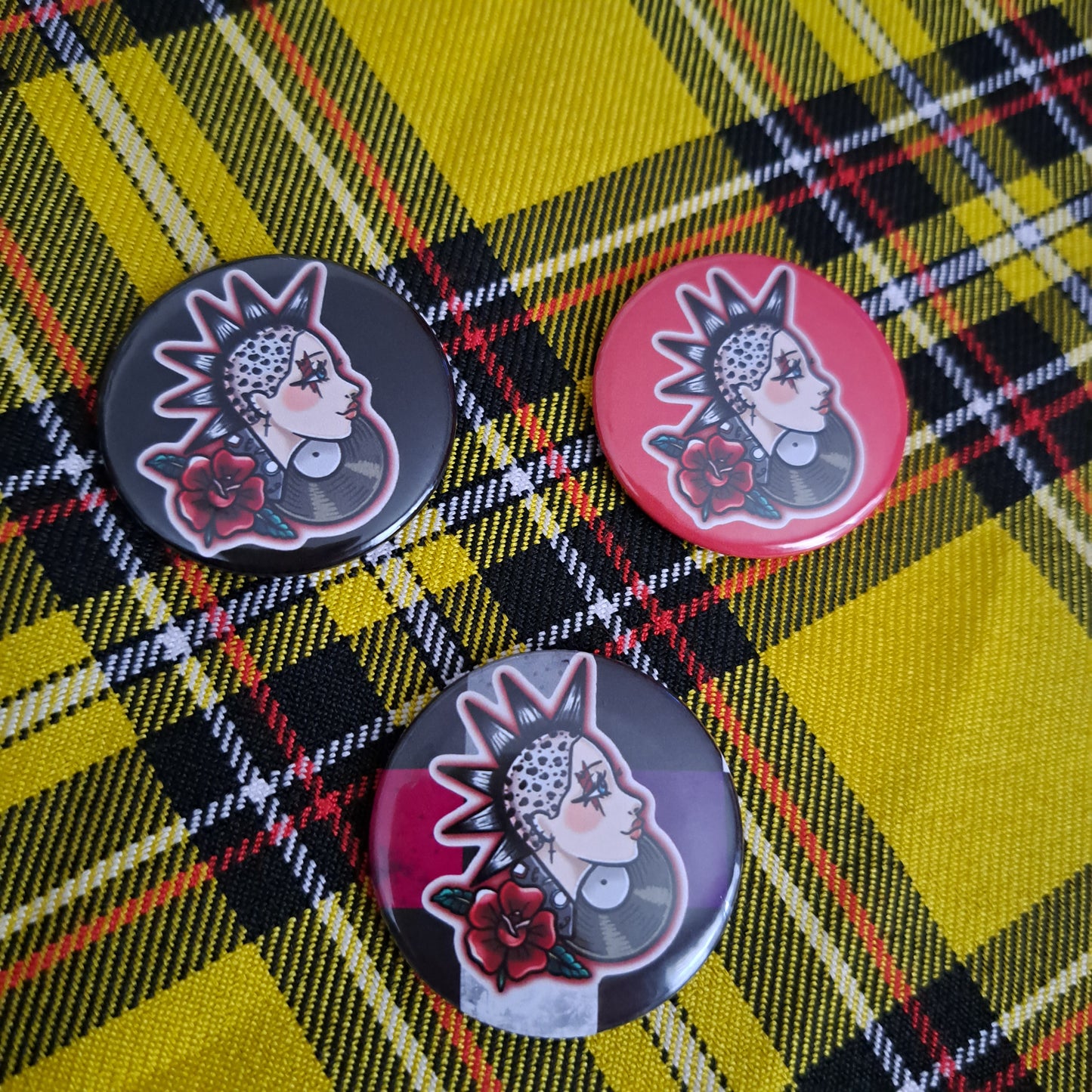 Badge Punk Girl