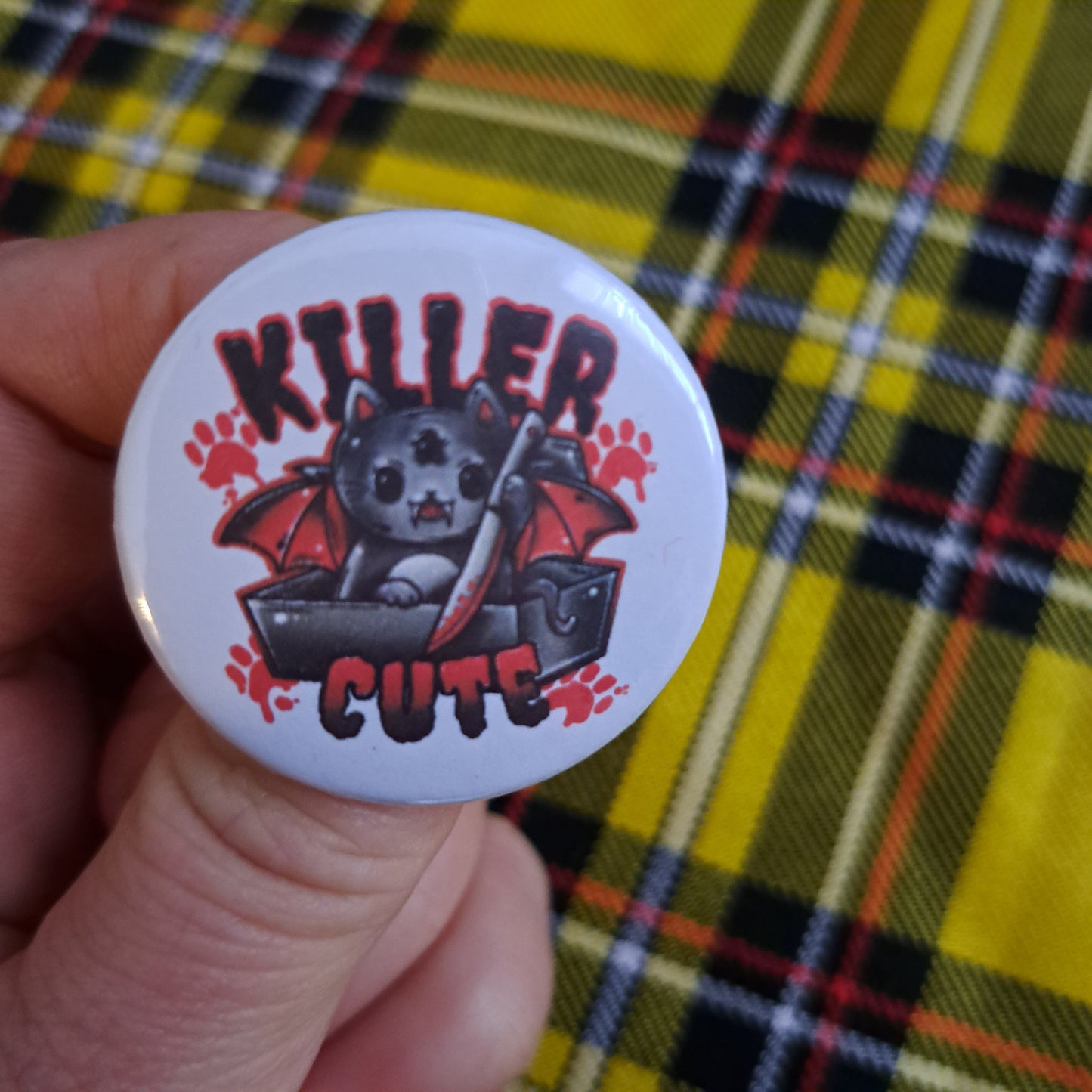 Badge Killer cute cat
