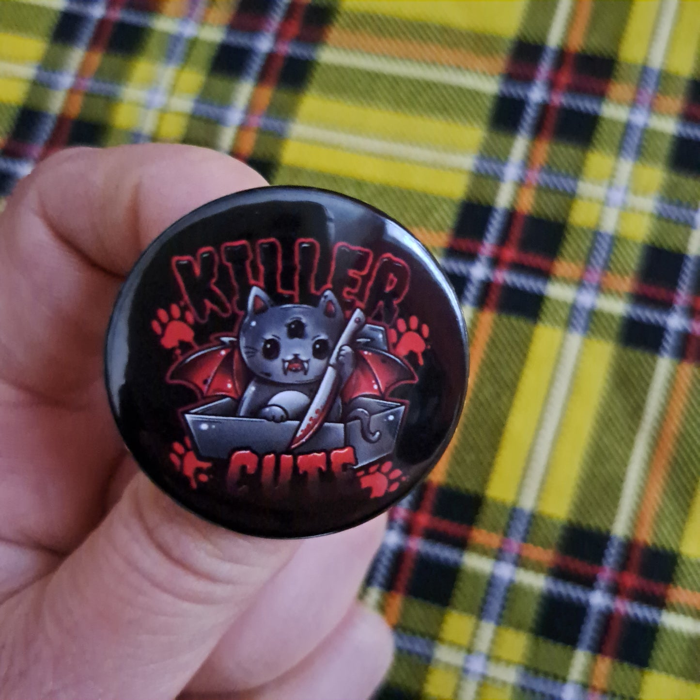 Badge Killer cute cat