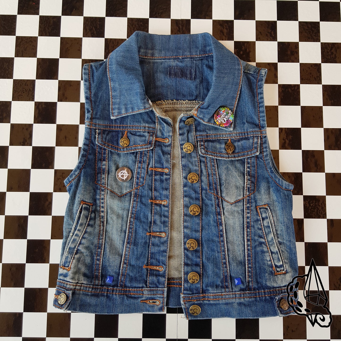 Veste à patchs "Punk" , taille 10 ans