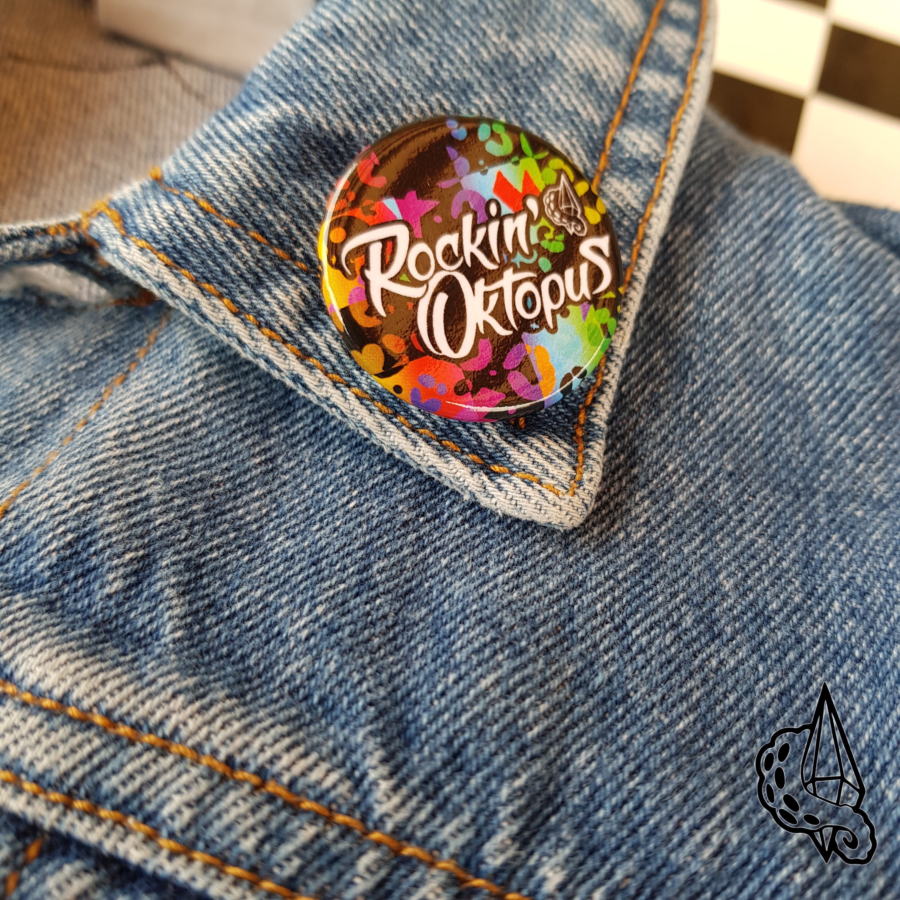 Veste en jean customisée "Punk Rock", taille 4 ans